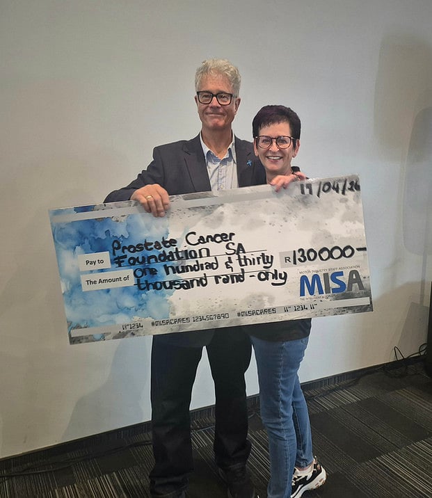 MISA donates R130 000 to the Prostate Cancer Foundation